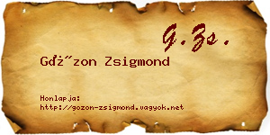 Gózon Zsigmond névjegykártya