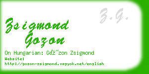 zsigmond gozon business card